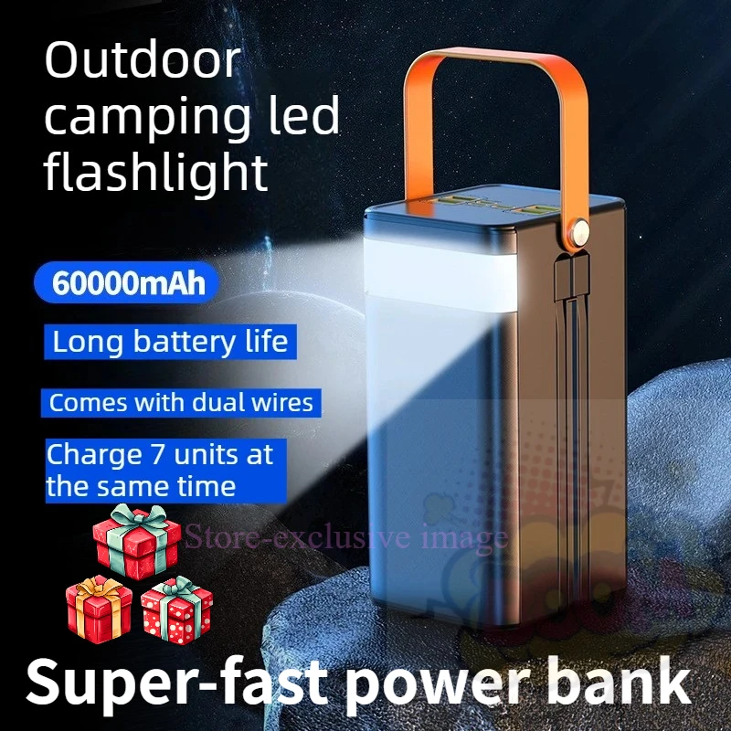Brand‑new 60000mAh PD120W Power Bank Fast Charging Portable Large Battery Capacity Power Station For iPhone Samsung Xiaomi
