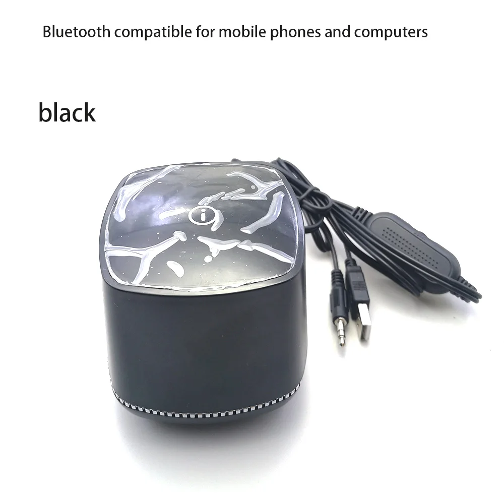 2pcs Desktop speaker portable, subwoofer, wired USB with Bluetooth function small speaker for laptops, phones, MP3, MP4, tablets