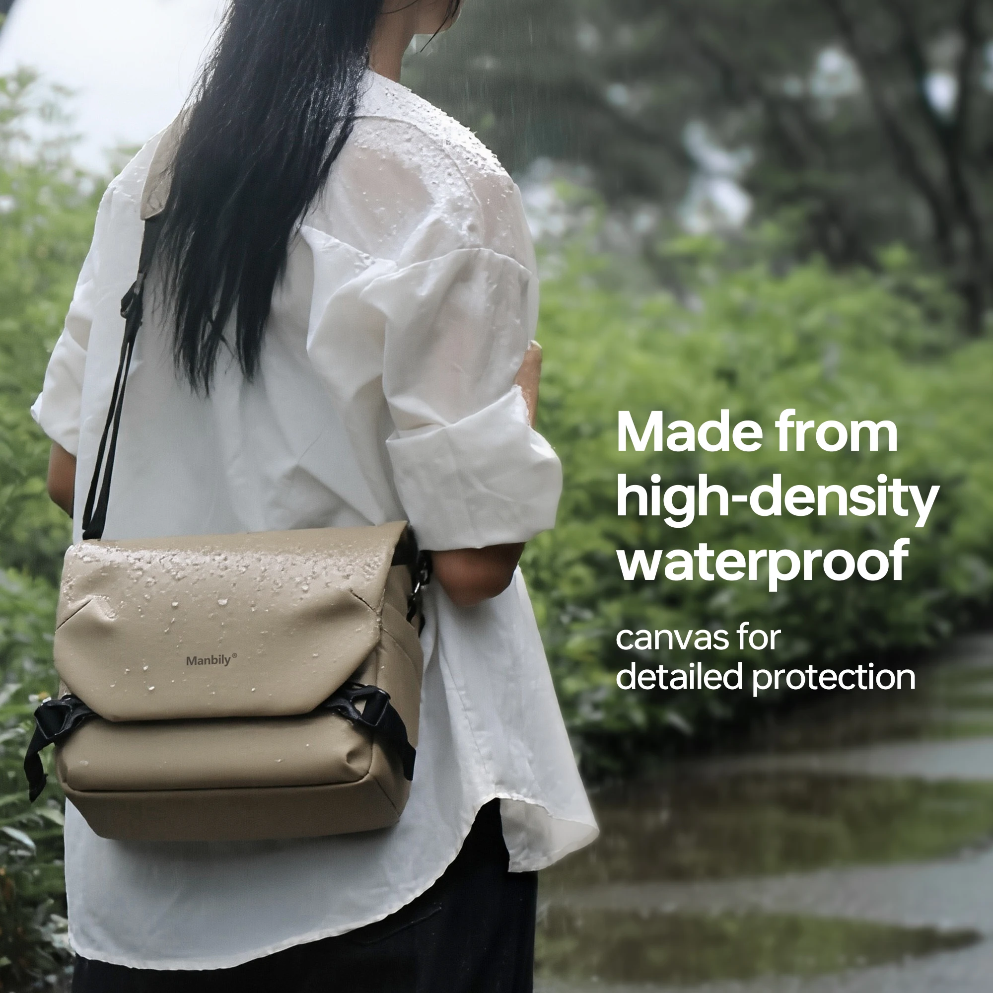 Manbily Camera Shoulder Bags Waterproof Crossbody Outdoor Travel Adjustable Shoulder Bag For Sony Canon Nikon Camera Lenses