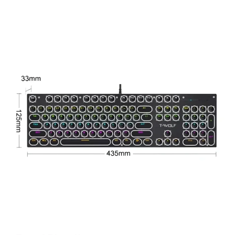 Mechanical RGB Keyboard Mouse Headset Combination Wired Desktop 104 Keys Gaming Keyboard Computer Case