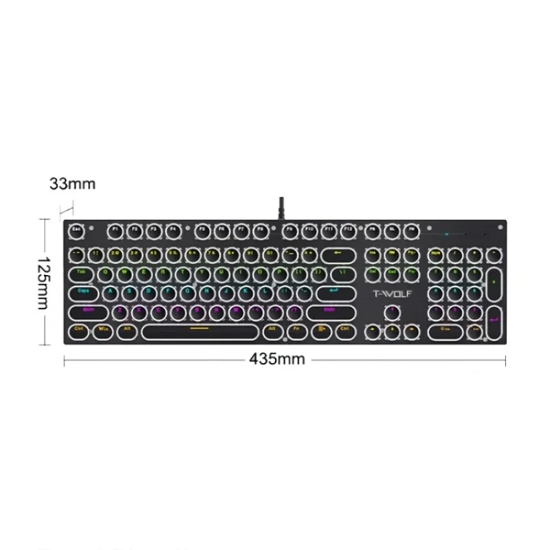 Mechanical RGB Keyboard Mouse Headset Combination Wired Desktop 104 Keys Gaming Keyboard Computer Case
