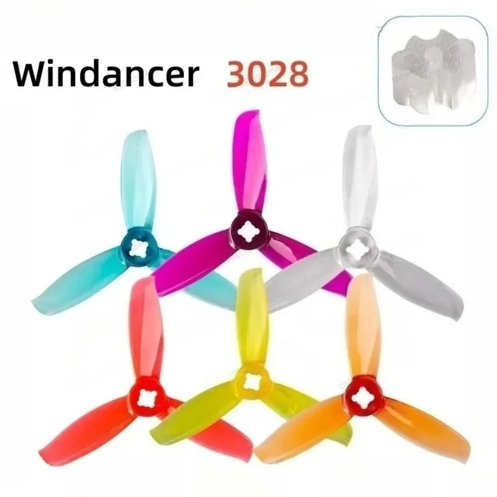 Hélices GEMFAN Windancer 3028 3 pulgadas y 3 aspas CW CCW PC, mini hélices para drones carreras FPV RC 3 pulgadas