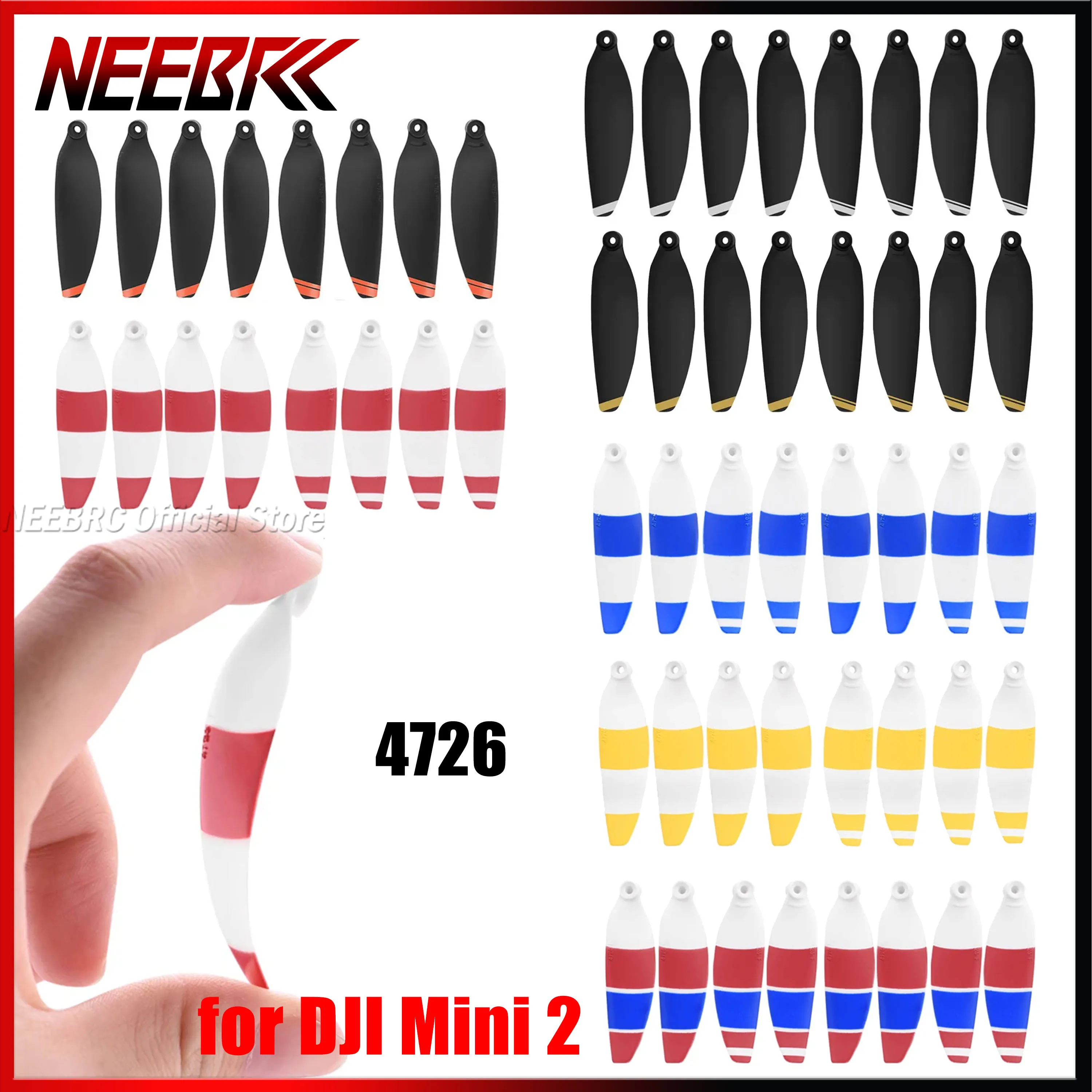 8pcs 4726FM Drone Low-Noise Propeller Props Blade for DJI Mini 2/SE/2 SE 4K RC Racing Quadcopter Replacement Spare Accessories