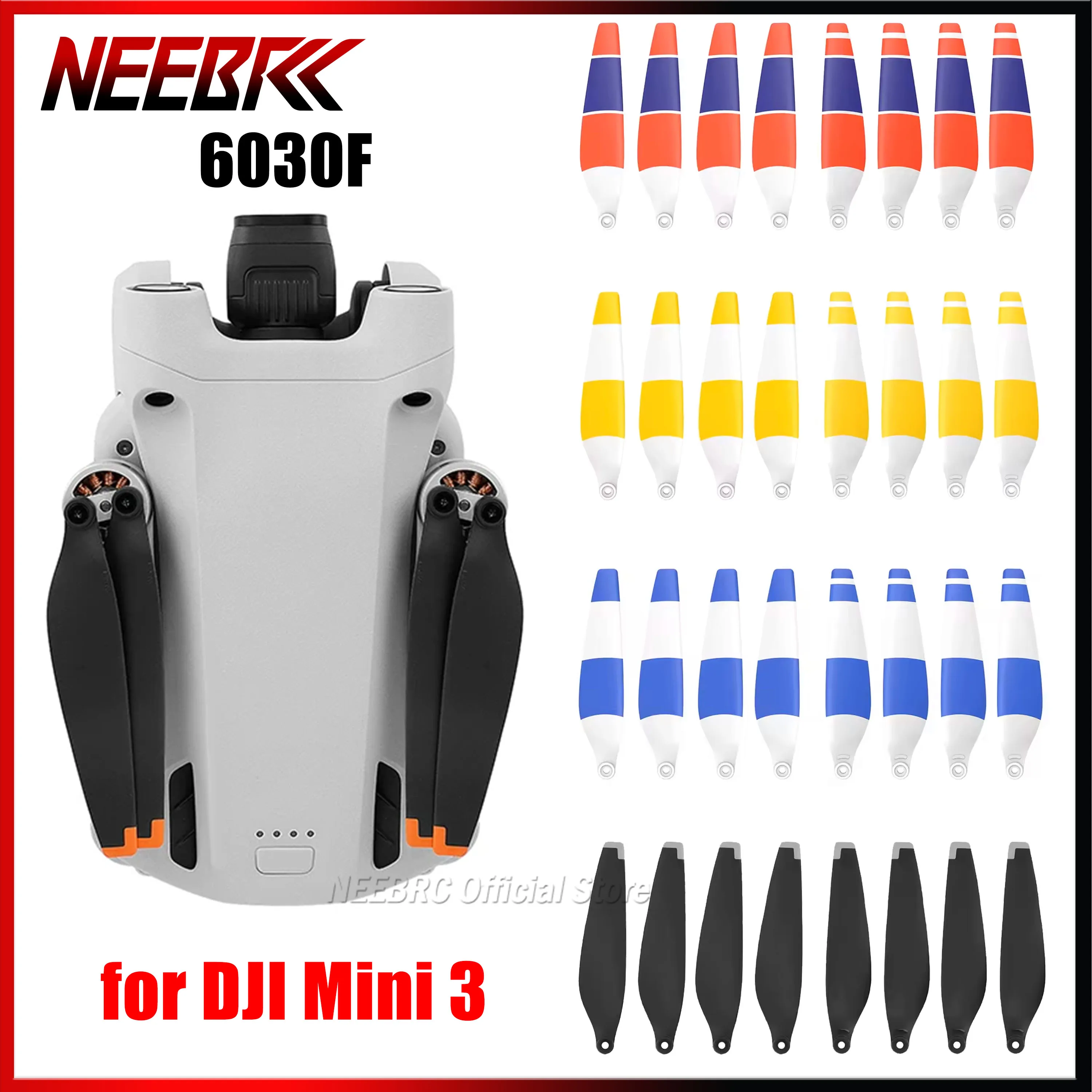 8pcs/4pairs 6030 Drone Low-Noise Propeller Props Blade for DJI Mini 3 RC Racing Quadcopter Replacement Spare Parts Accessories