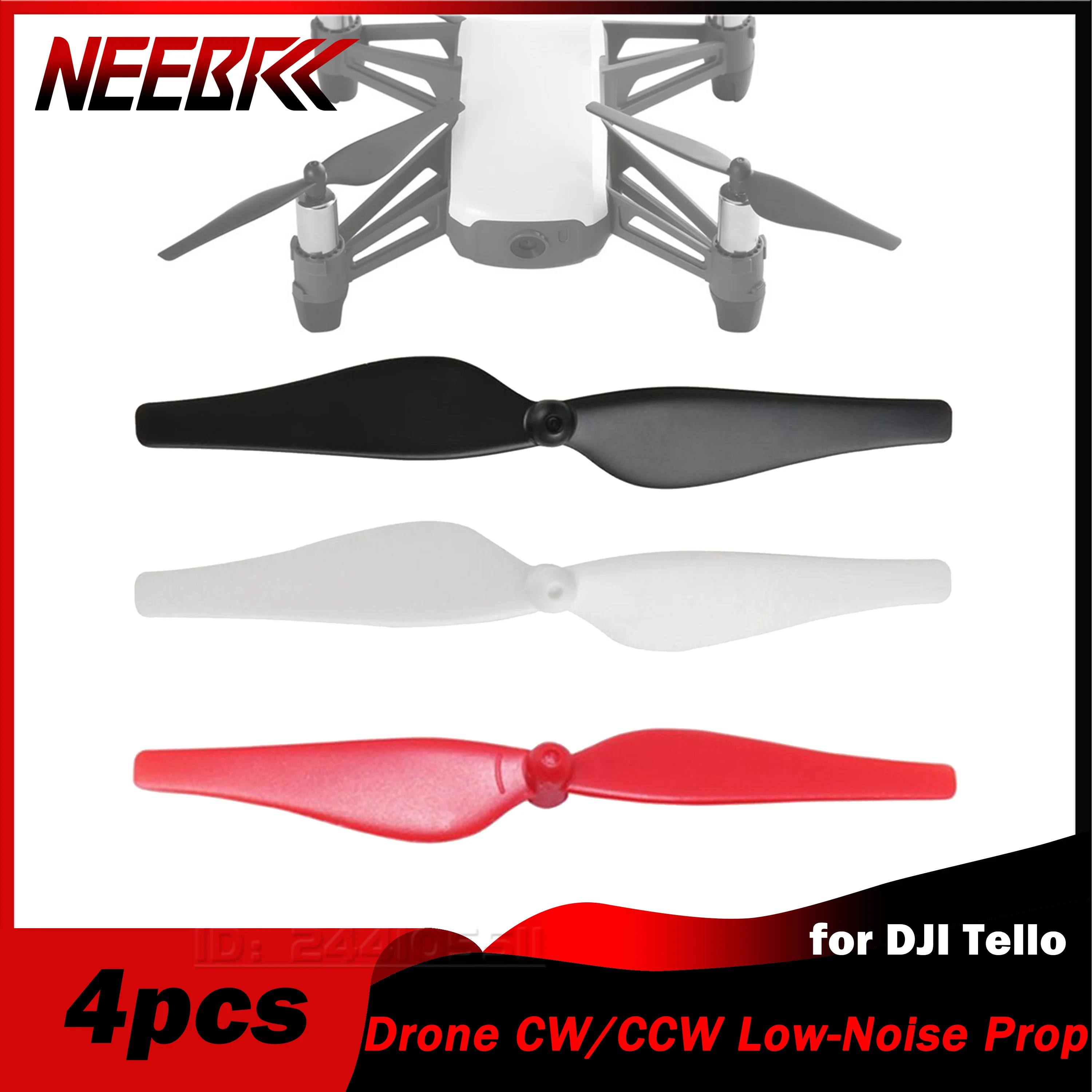 4PCS Low-Noise Drone Propeller Quick Release CCW/CW Props for DJI Tello Mini Quadcopter Plane Replacement Spare Part Accessories