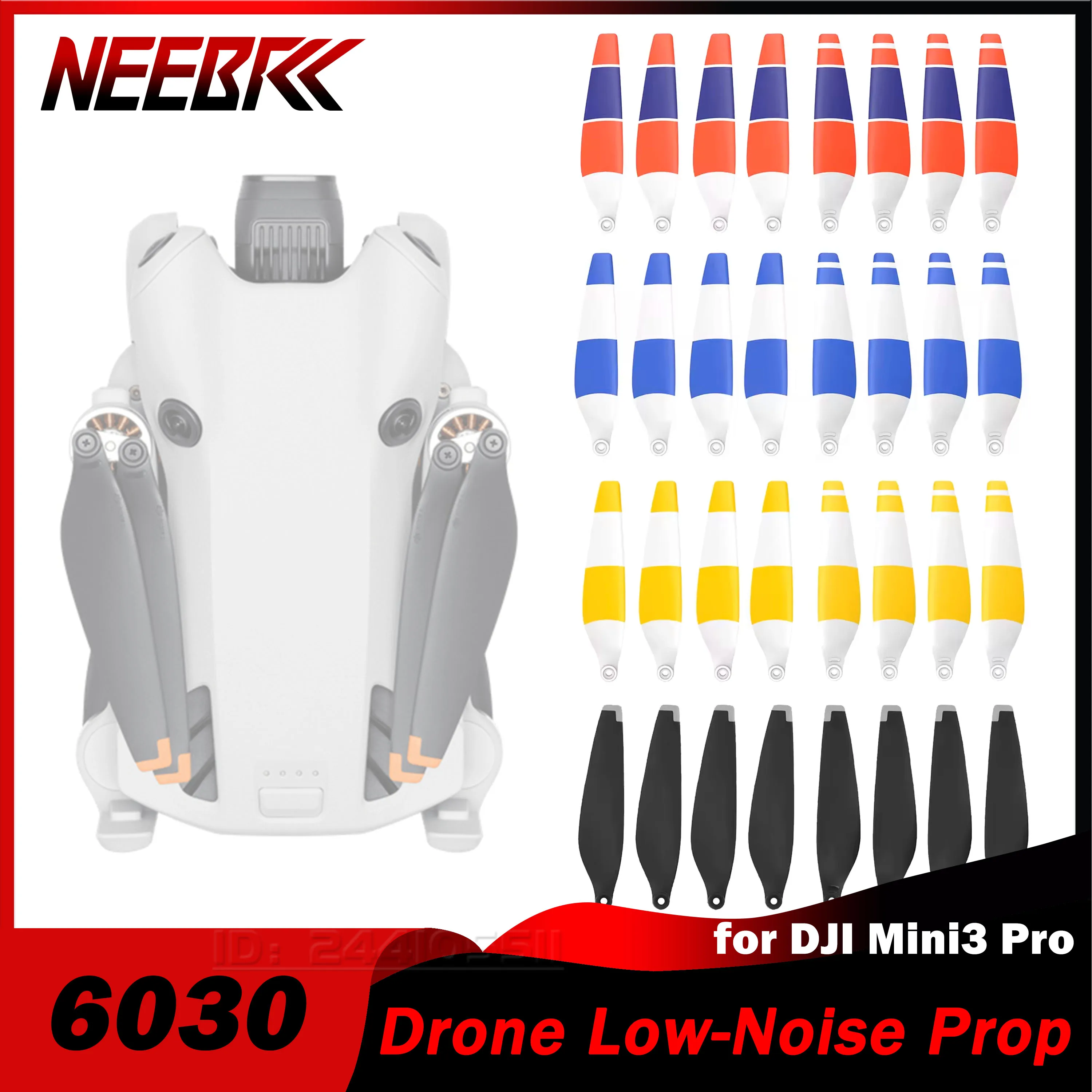 8pcs 6030F Drone Propeller Low-Noise Props Blade for DJI Mini 3 Pro RC Racing Quadcopter Replacement Toy Spare Parts Accessories