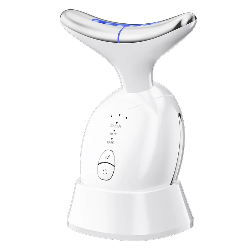 New Electric Neck Massager & Dual-use Face Beauty Device with Color Light Therapy Lifting & Firming Portable for Home Use