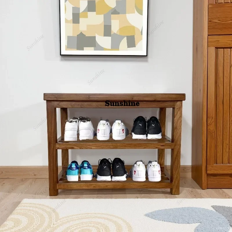 Shoe Wood Ottomans Minimalist Modern Relaxing Low Living Room Portable Stackable Foot Stool Storage Muebles Unique FurnitureY