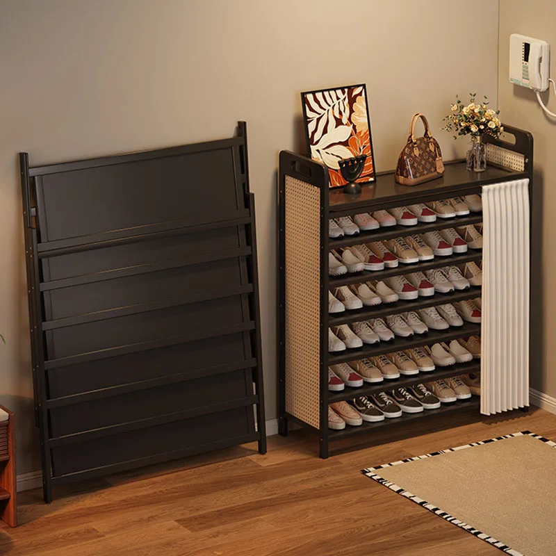 xx-Display Foldable Shoe Racks Organizer Cabinet Portable Luxury Shoe Racks European Shelf Meuble Chausssure Home Furniture*