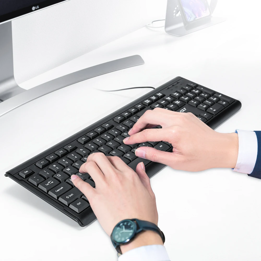 104 Keycaps  Mechanical Gamer Keyboard And Mouse Set Kit For Laptop Computer PC Gaming Keyboard Mouse USB Wired Keyboard Office