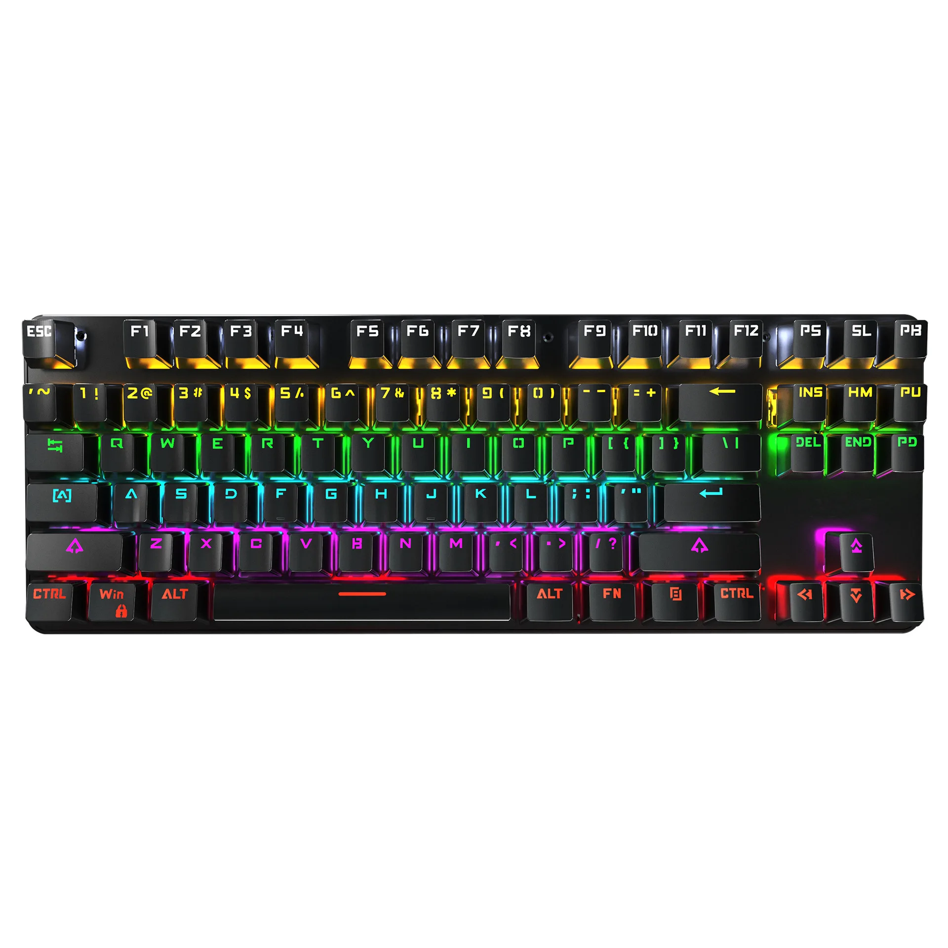87 Key Mechanical Keyboard Blue Switch Wired Keyboard For PC Laptop Office Hot-Swappable Color Backlit Gaming Keyboard