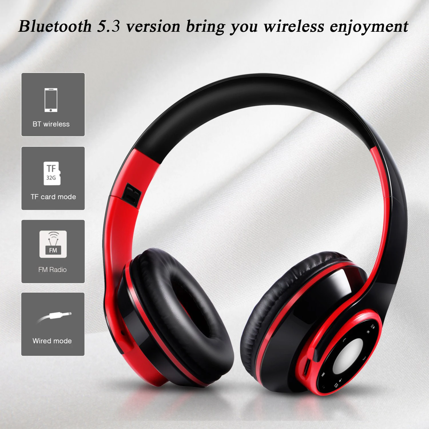 Wireless Headset Bluetooth Earphones and Headphone for Girls Samsung Sport and SD Card with Mic HIFI Stereo IOS Android in Phone