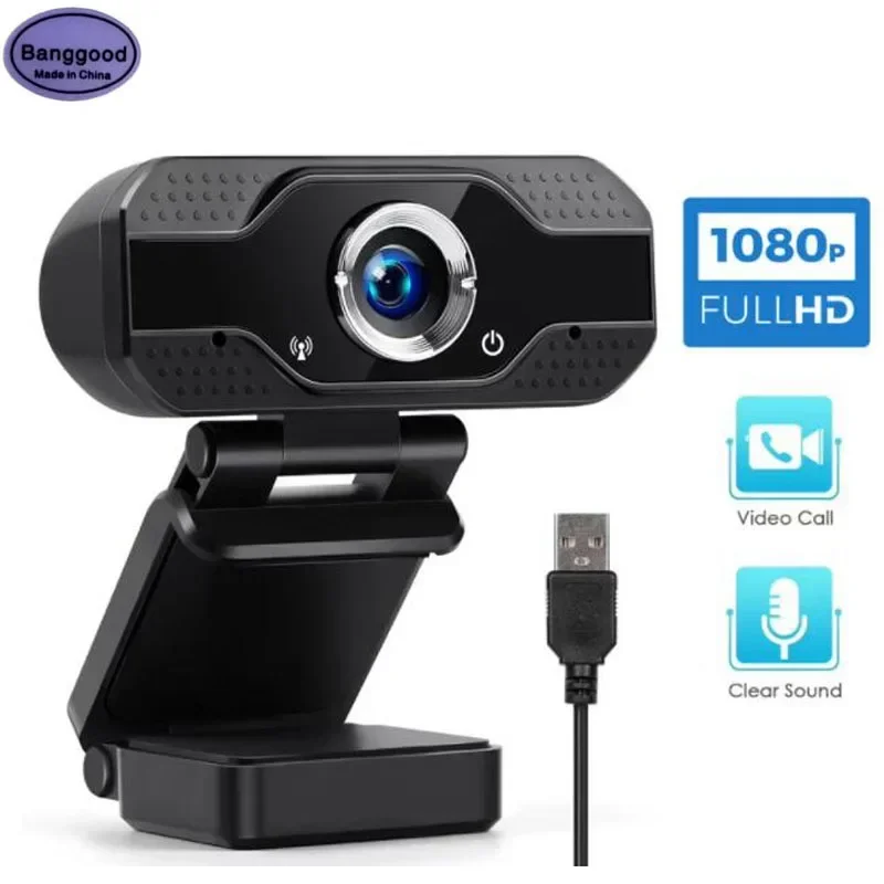 X52 HD 1080P Webcam Mini Computer PC WebCamera with Noise Reduction Microphone Rotatable Camera for Live Broadcast Video Calling