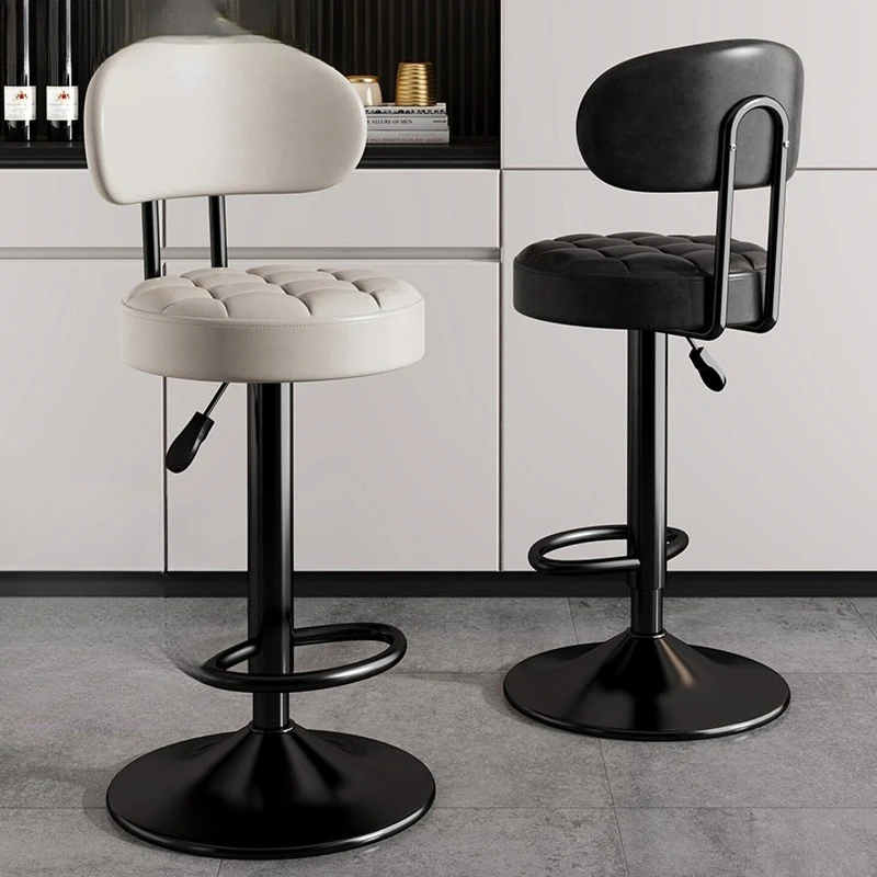Nordic Bar Chair Ergonomic Vintage Retro Metal Modern Makeup Bar Chair Swivel Backrest Island Bancos Para Barra Home Furniture