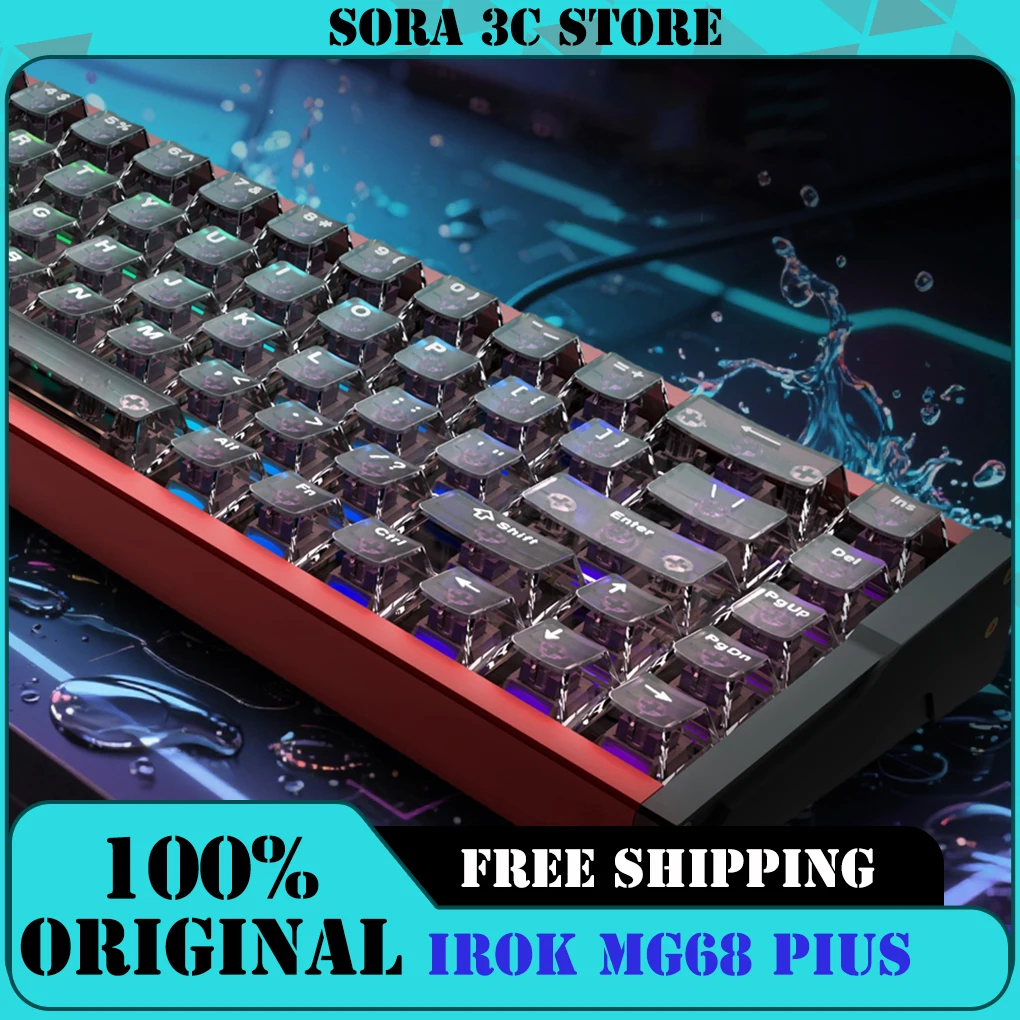 NEW IROK MG68 PIUS Keyboard MG68 ACE Magnetic Switch Mechanical Keyboard RGB 8K Gamer PC E-Sports Gaming Accessories Gift