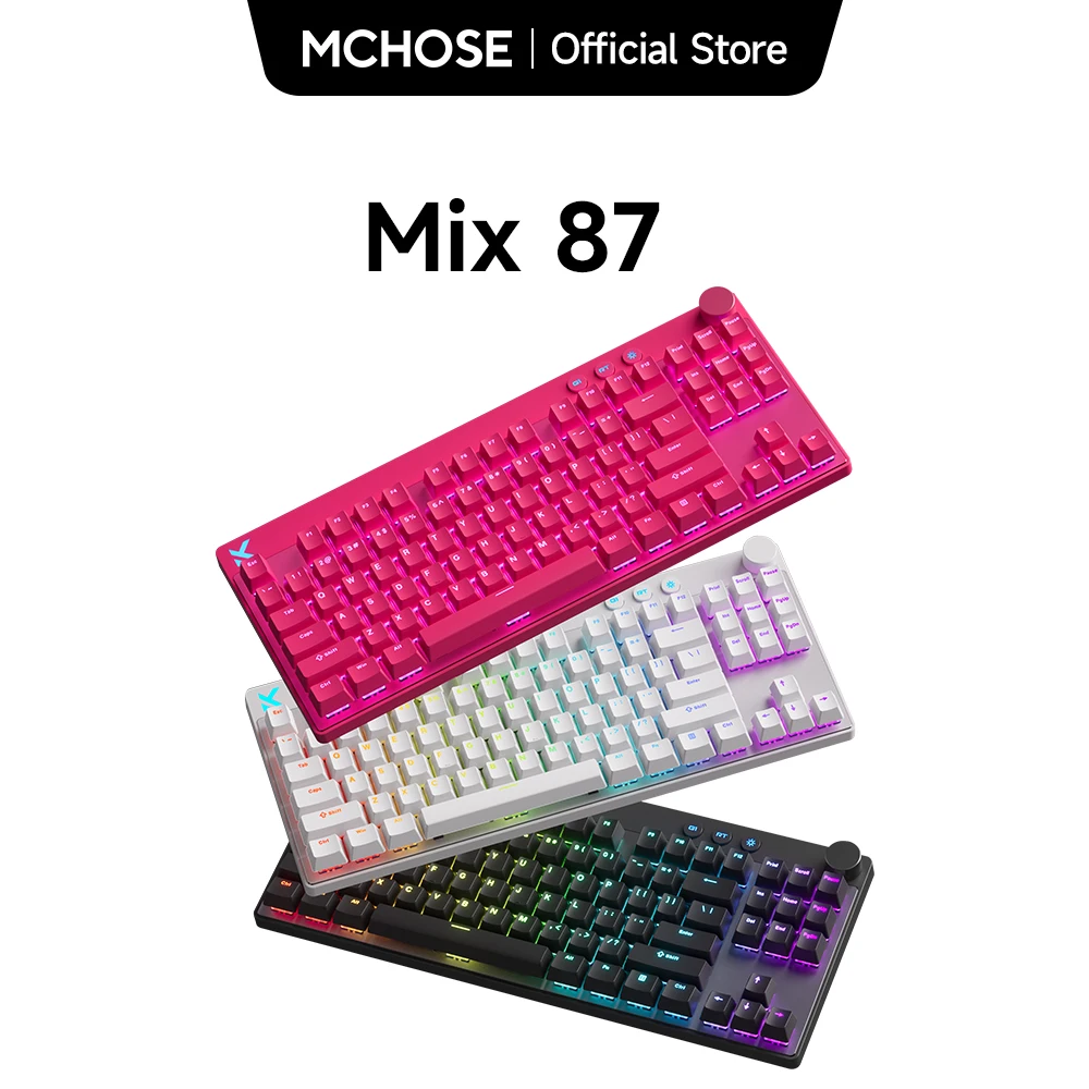 MCHOSE Mix 87 Magnetic Switch Gaming Keyboard Hall Effect 0.08ms Ultra-Low Latency 0.001mm Precision Office Wired Keyboard