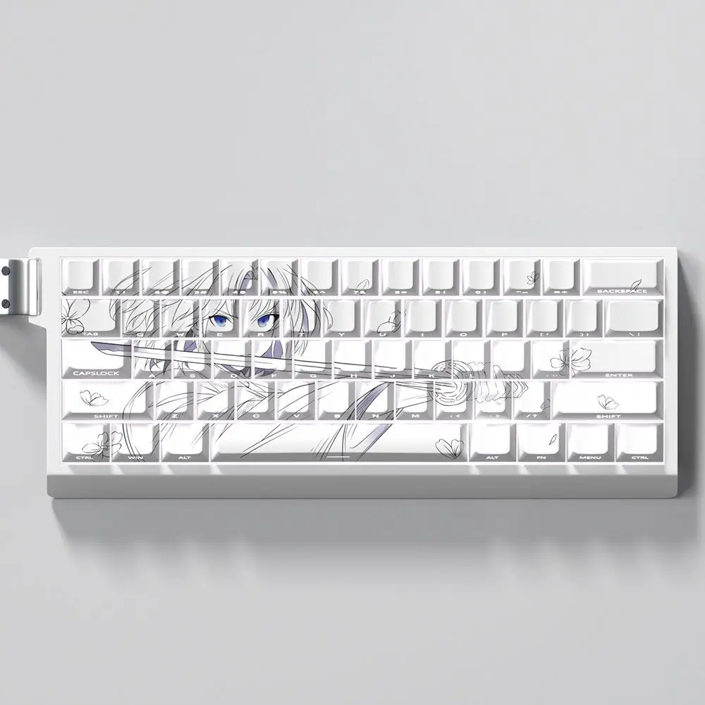 Anime Theme Keycap Cherry Height Side Carved Light Transparent Pbt Matching Magnetic Axis Mechanical Keyboard 60 61 65 67 68