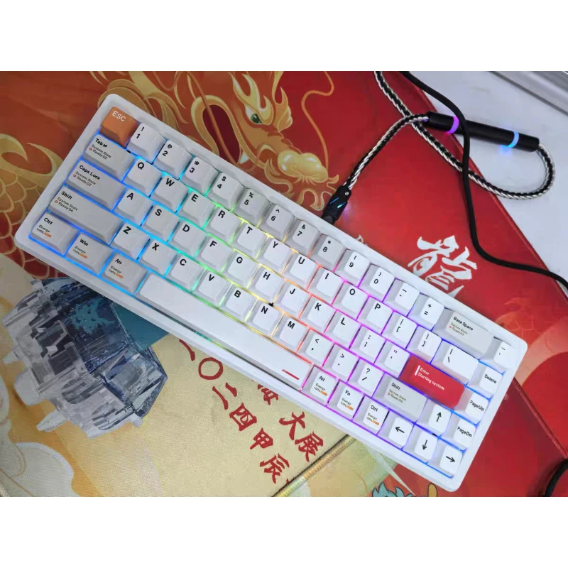 SU68 Magnetic Axis Keyboard Ultra-low Delay Metal CNC Anode Customized Hot Plug The Third Mock Examination Wireless Keyboard