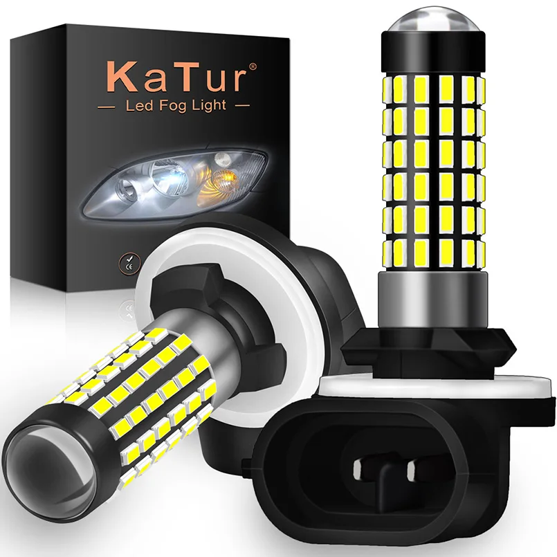 2pcs Canbus 1200LM H27W/2 881 Led Fog Lights H1 H11 H3 880 H27 Led Fog Lights Driving Running Lamps 78SMD 3014 White 12V 24V