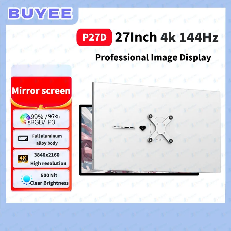 27' P27D Monitor 4K 144Hz 3840x2160 HDMI2.1 DP1.4 USB-C 100W For Mac Gaming Monitor HDR10 IPS Screen GLOSSY Panel