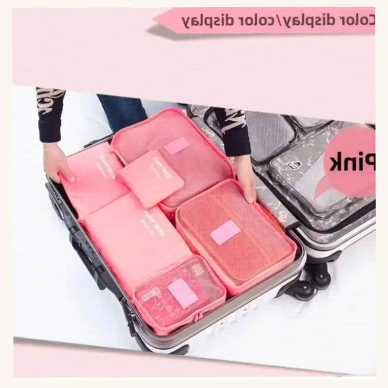 Multifunctional suitcase storage cases, lightweight foldable organizer bags for travel clothing and shoe classification