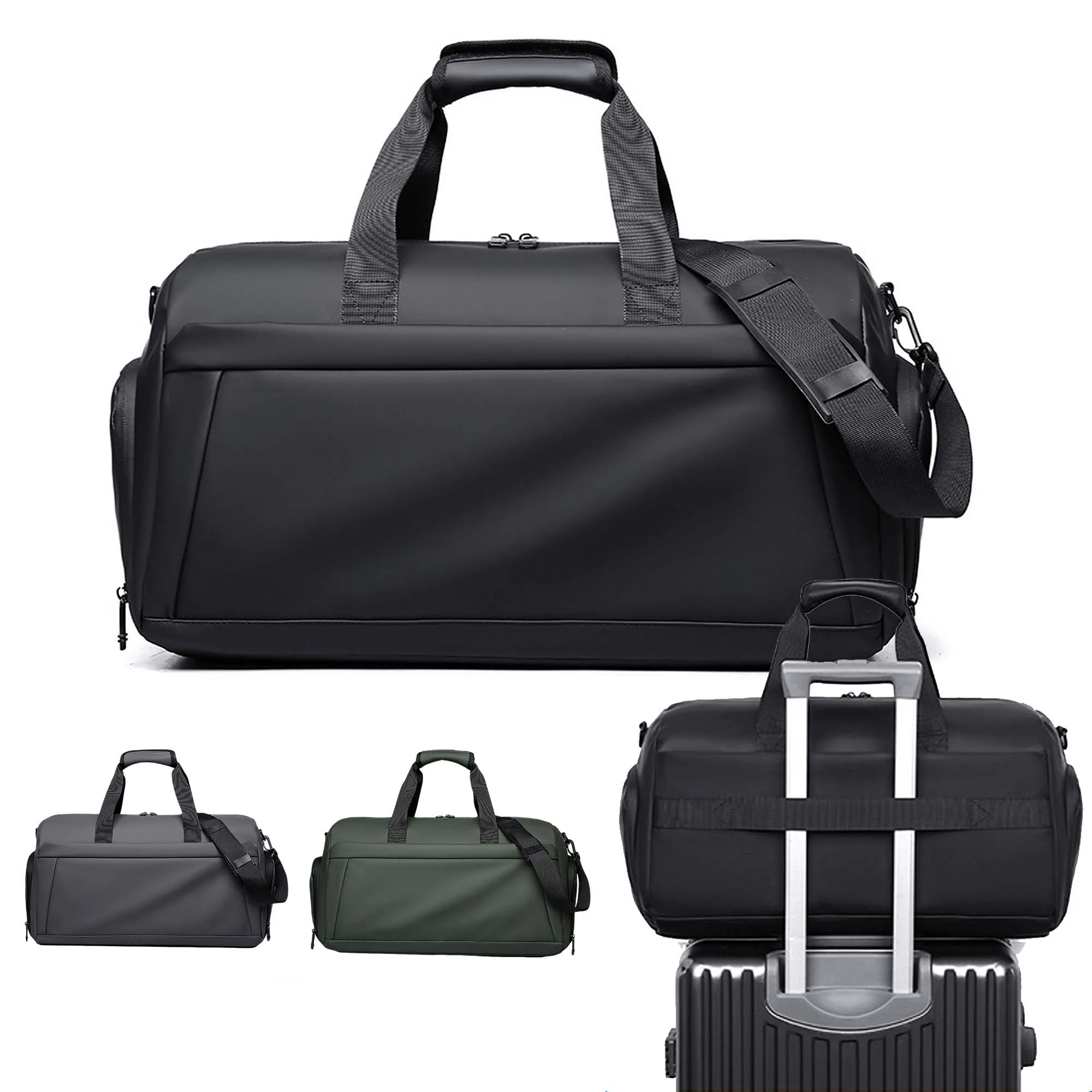 Gym Bag with Separate Shoe Compartment,Carry-On Sports Duffle for Men Women,Foldable Travel Bag for Short Trips & Fitness