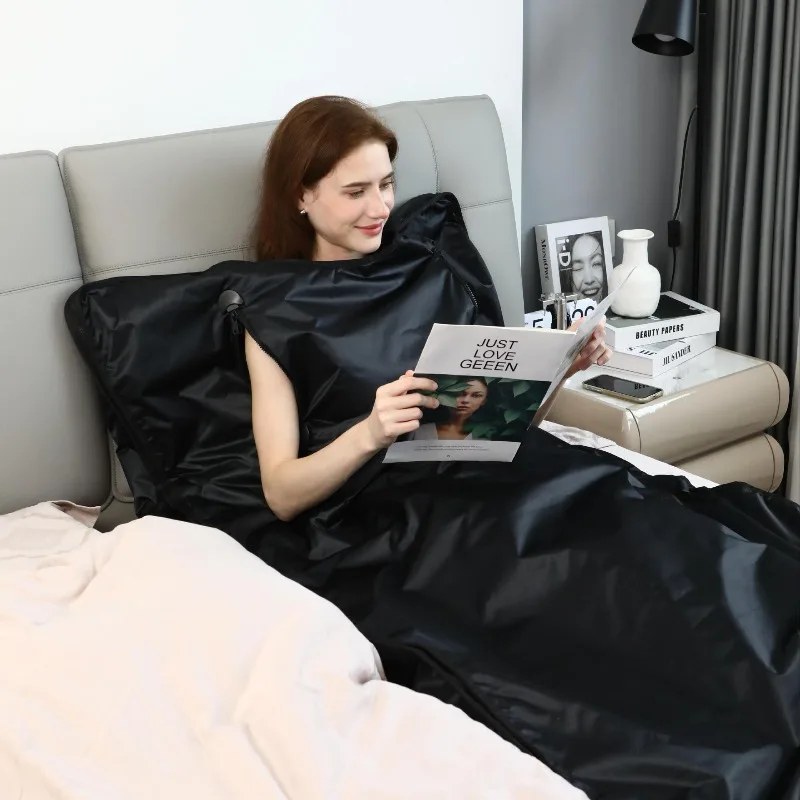 Infrared Sauna Blanket Foldable Heating Therapy Mat Detox Circulation Relaxation Home Spa Body Care Device