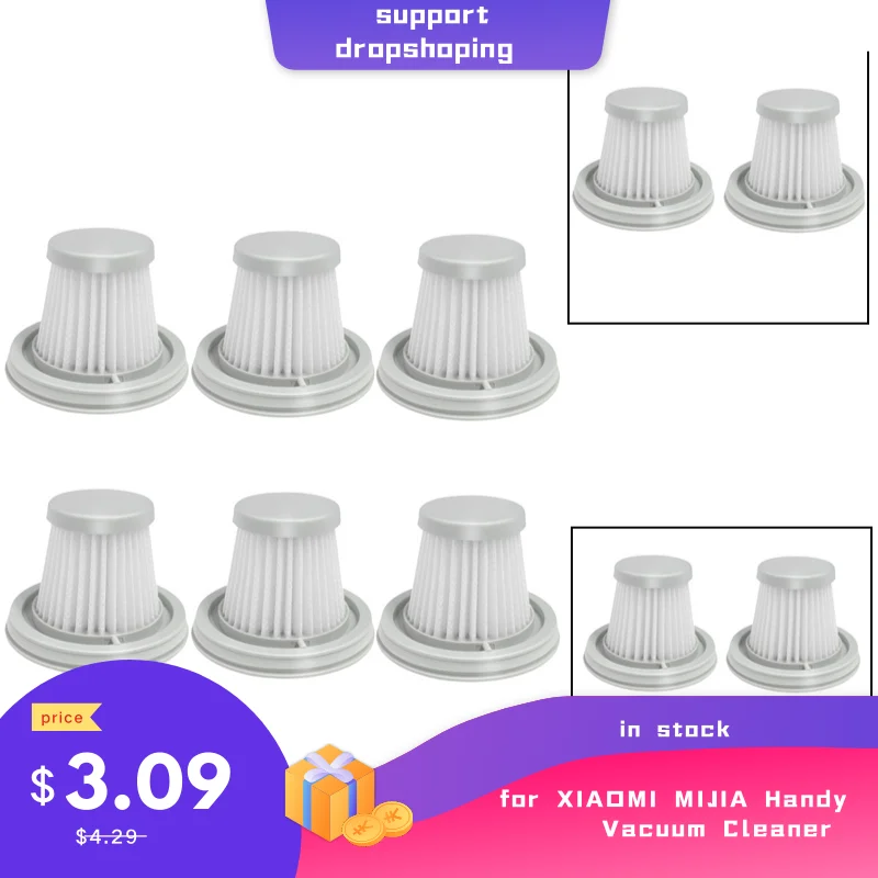 HEPA Filter for XIAOMI MIJIA Handy Vacuum Cleaner Home Car Mini Wireless Washable Filter Spare Parts Accessories