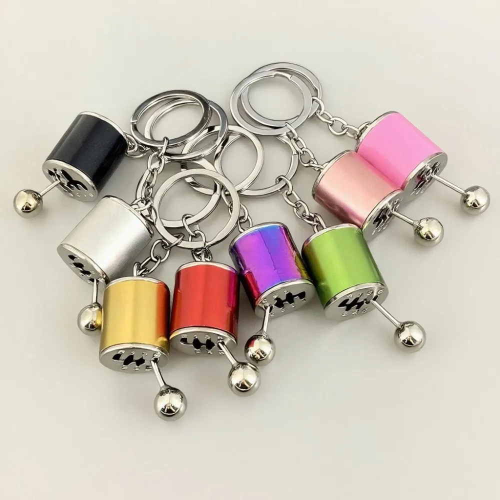 Creative Metal Mini Car Key Chainfor Men Accessories Key Ring Chain Parts Manual Transmission Auto Enthusiast Keyring Gift