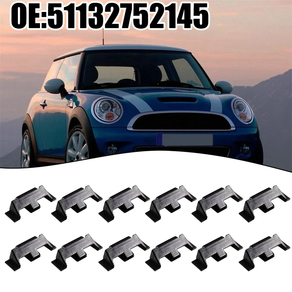 12pcs Black Plastic Headlight Trim Ring Clips for Mini Cooper R55 R58 F56 R55-R60 51132752145 Car Light Base