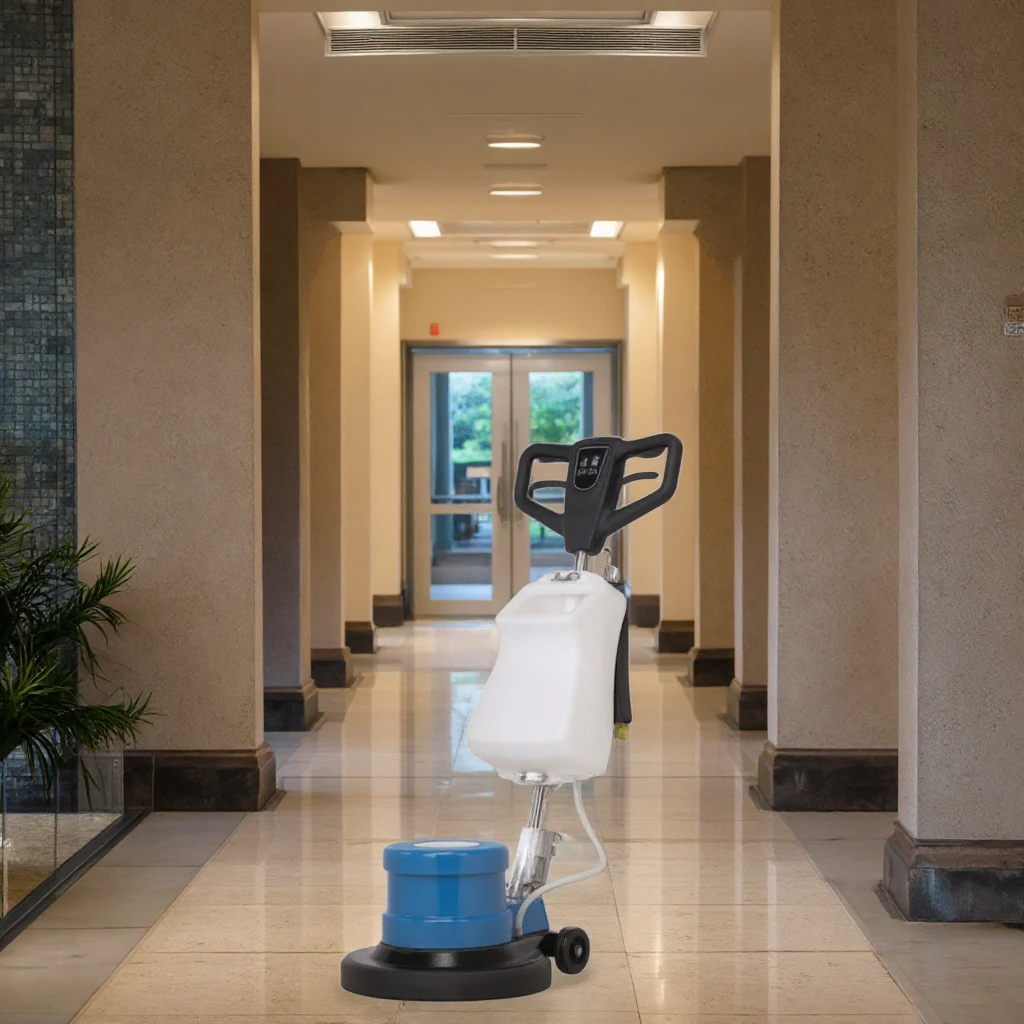 Commercial 154 RPM 17-Inch Automatic Home Household Floor Scrubber Hotel Carpet Cleaning Robot Vacuum Cleaner Brushless Motor