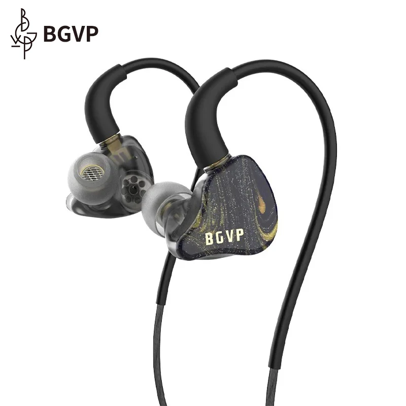 BGVP Butterfly Earphones 2DD in-Ear HiFi Wired Monitoring Gaming Headphones 6D Surround Sound Earbuds with Detachable MMCX Cable