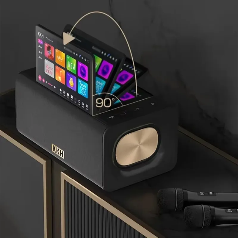 Professional Portable Karaoke Player Machine 10.1inch Screen Outdoor Home KTV Entertainment System With 2 Wireless Microphones