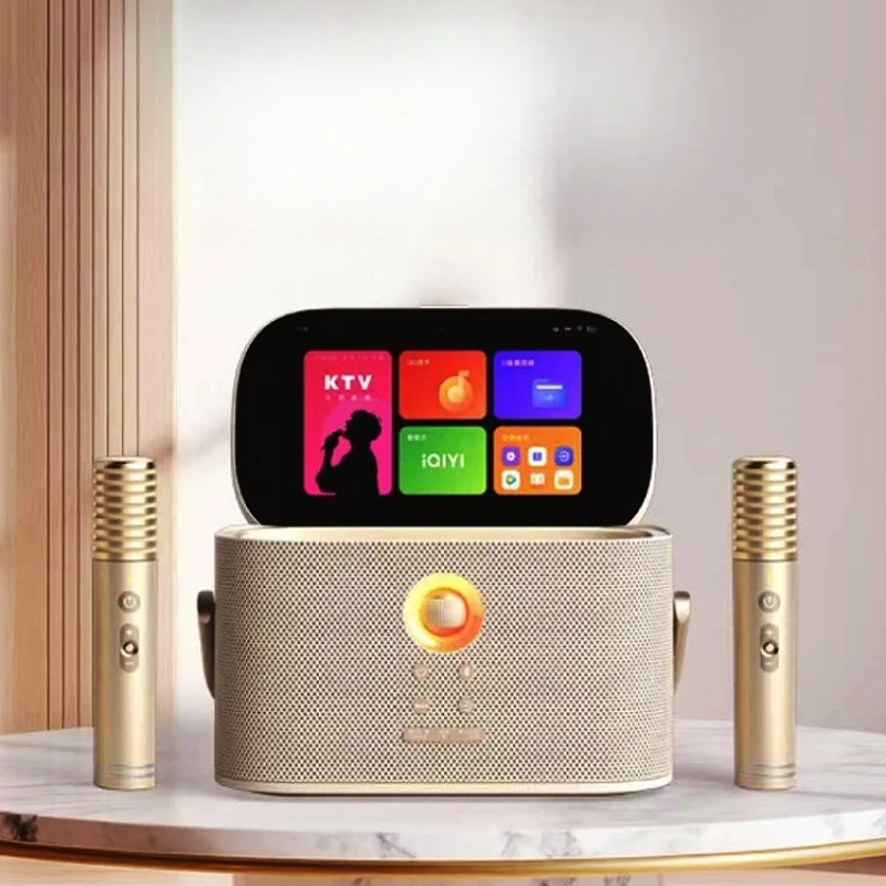 Intelligent portable song-ordering all-in-one machine, home outdoor stereo, speaker microphone