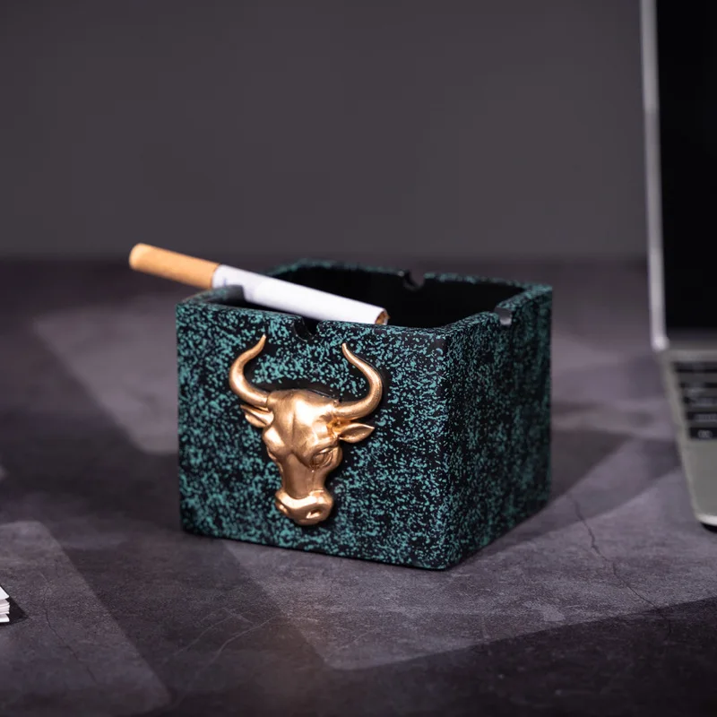 YFY creative premium resin ashtray animal retro home practical living room tea room living room office decoration