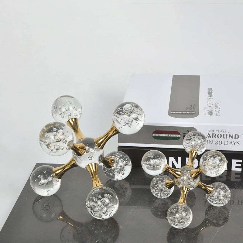 Luxury Crystal Ball Decor Premium Home & Office Display for TV Cabinet Bar Shelf Elegant Decoration Crafts Gift for Friends