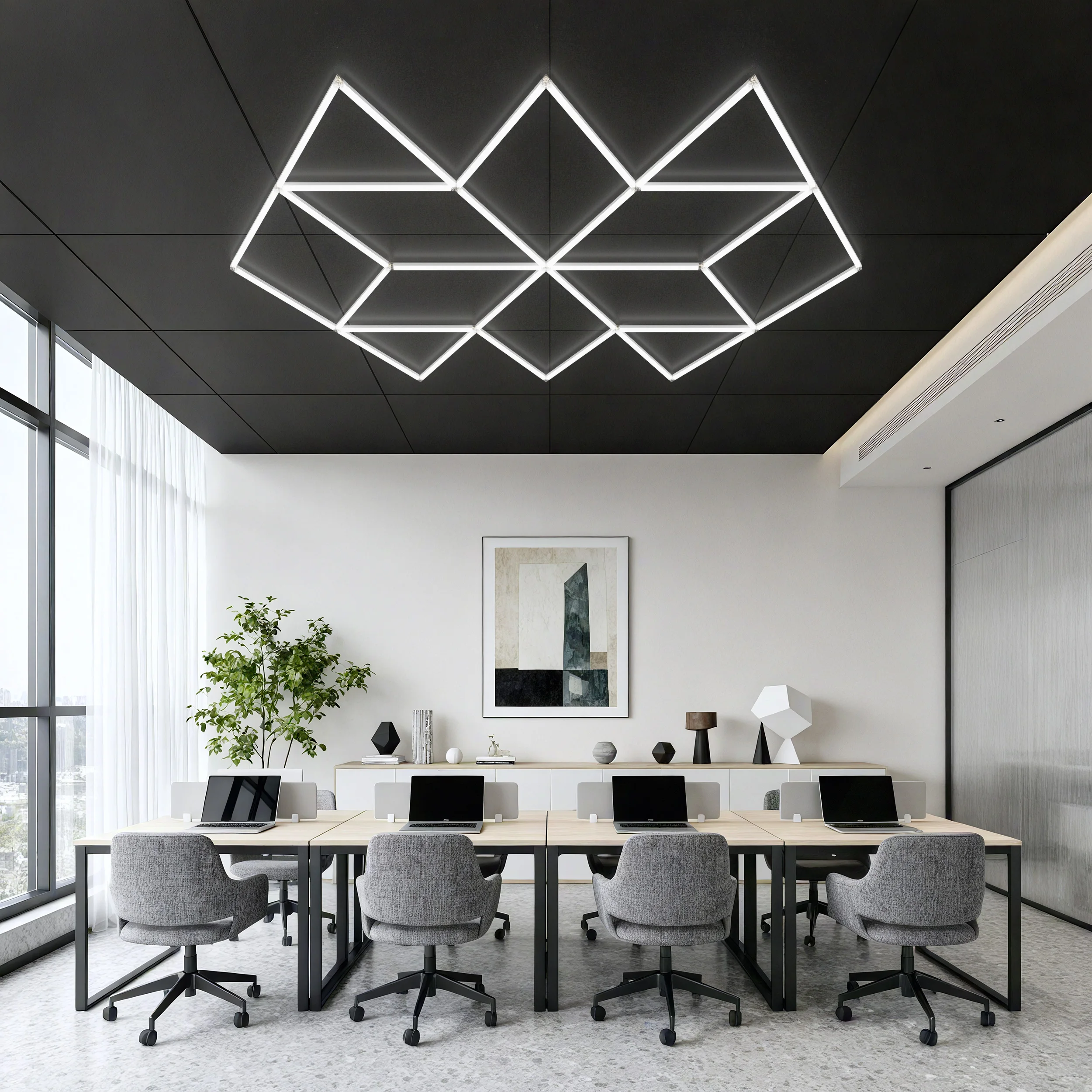 Adjustable Modular LED Ceiling Light DIY Splicing Any Shape Living Room Bedroom Studio Workshop Vlog Lamp