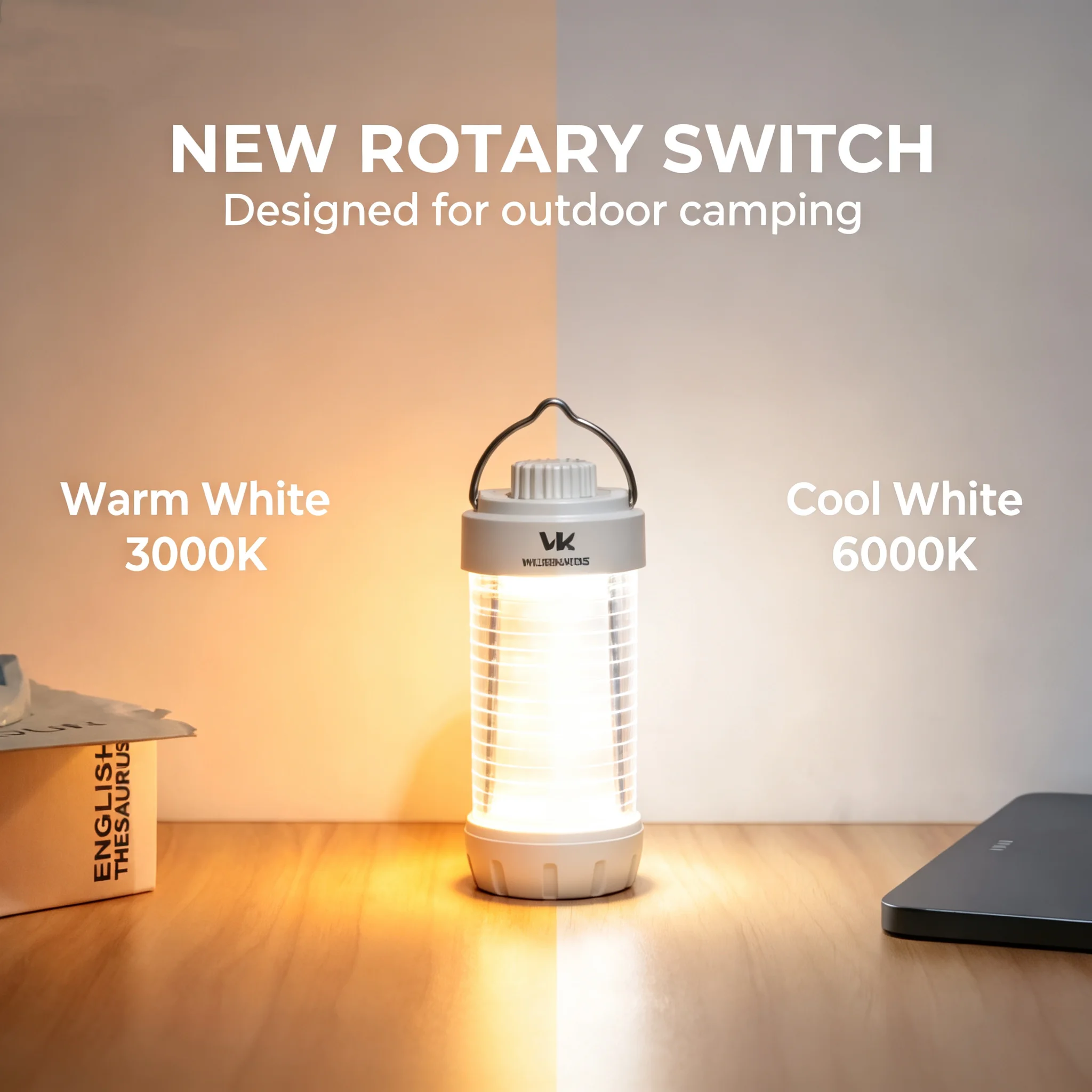 Wurkkos CL01 Lightweight Hook Camping Lantern 550LM IP66 Magnetic Flashlight with 18650 Battery RGB Light Can Reverse Charging