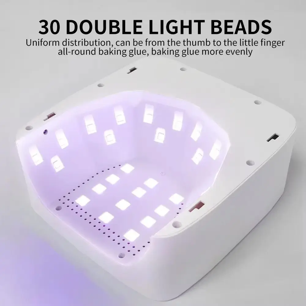Nail Tool Automatic Sensor Nail Dryer Removable Bottom 3 Timer Setting UV Led Lamp Cordless Design US Plug UV Light for Home Use