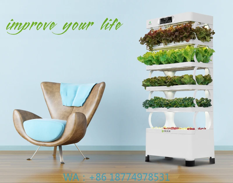 and Vertical Greenhouse Complete Hydroponic SystemIndoor Hot Selling Garden Planter Smart Led Grow Light Microgreens