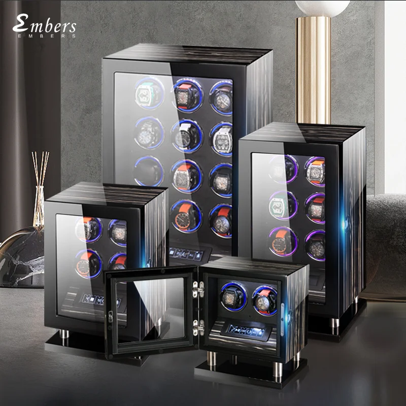 3rd Gen Intelligent Watch Winder, Germany Silent Motor, Automatic Homing & Telescopic Pillow with LED Light