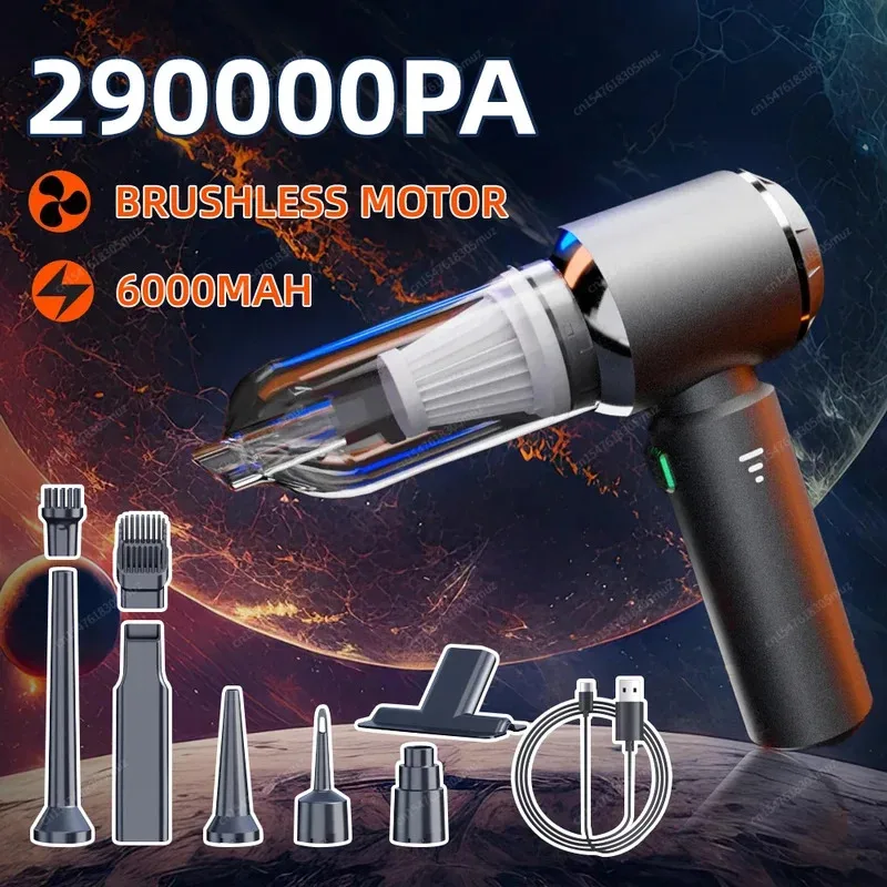 High-Power Cordless Portable Car Vacuum Cleaner Brushless Engine Air Cleaning Machine for Home Efficient Dust Collection