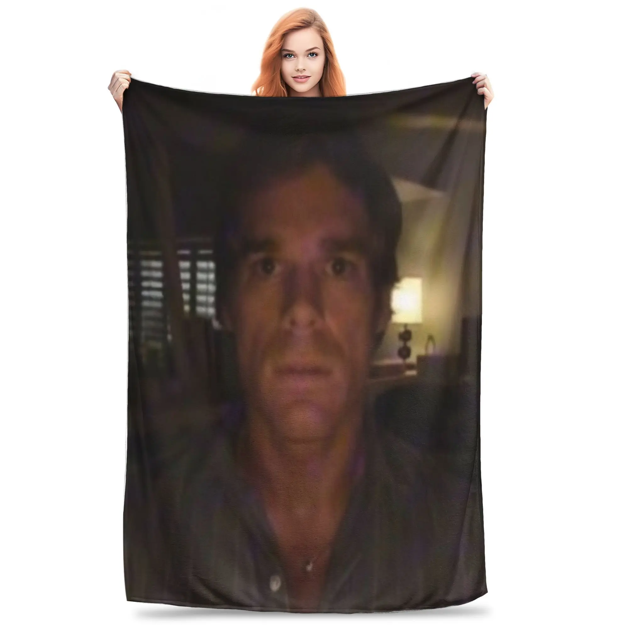 Comfortable Dexter Morgan Stare  Blanket Accessories Sofa Decorative  Throws And Blankets Warm Flannel for Car