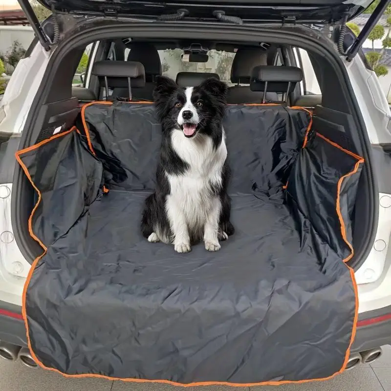 Waterproof 600D Oxford Cloth Dog Car Seat Cover Pet Travel Dog Carrier Car Trunk Mat SUV Cargo Liner For Dog Car Mat Accessories