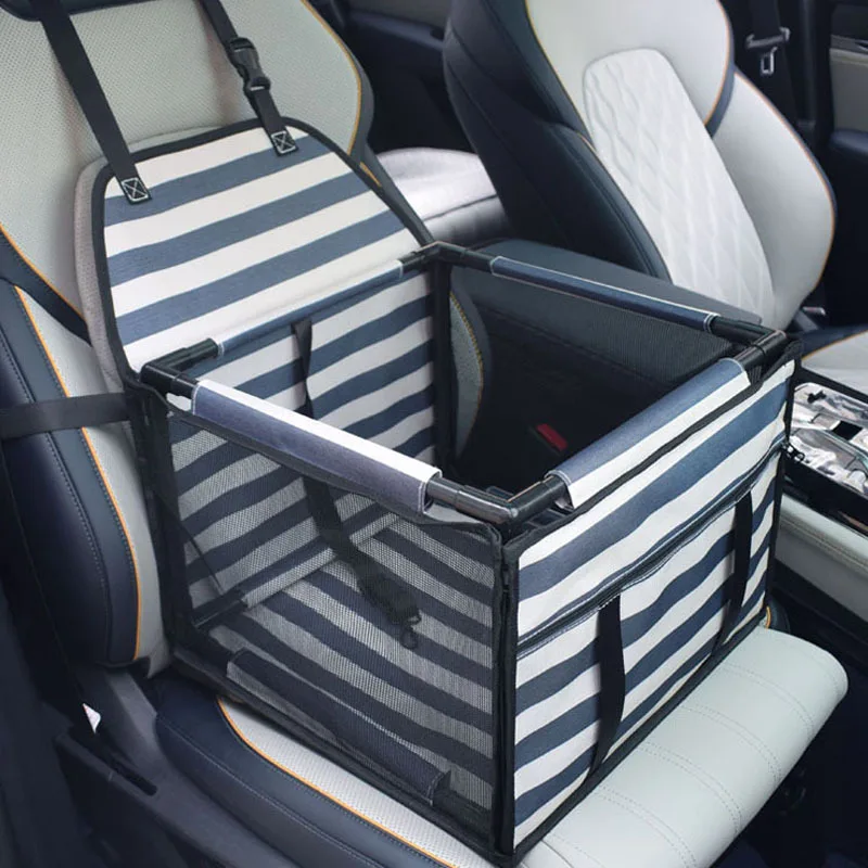 Cat Car-mounted Pet Cage Pet Bag Pet Safety Seat Anti-stain and Waterproof Car Bag Car Interior Dog Kennel Wire Mesh Hanging Bag
