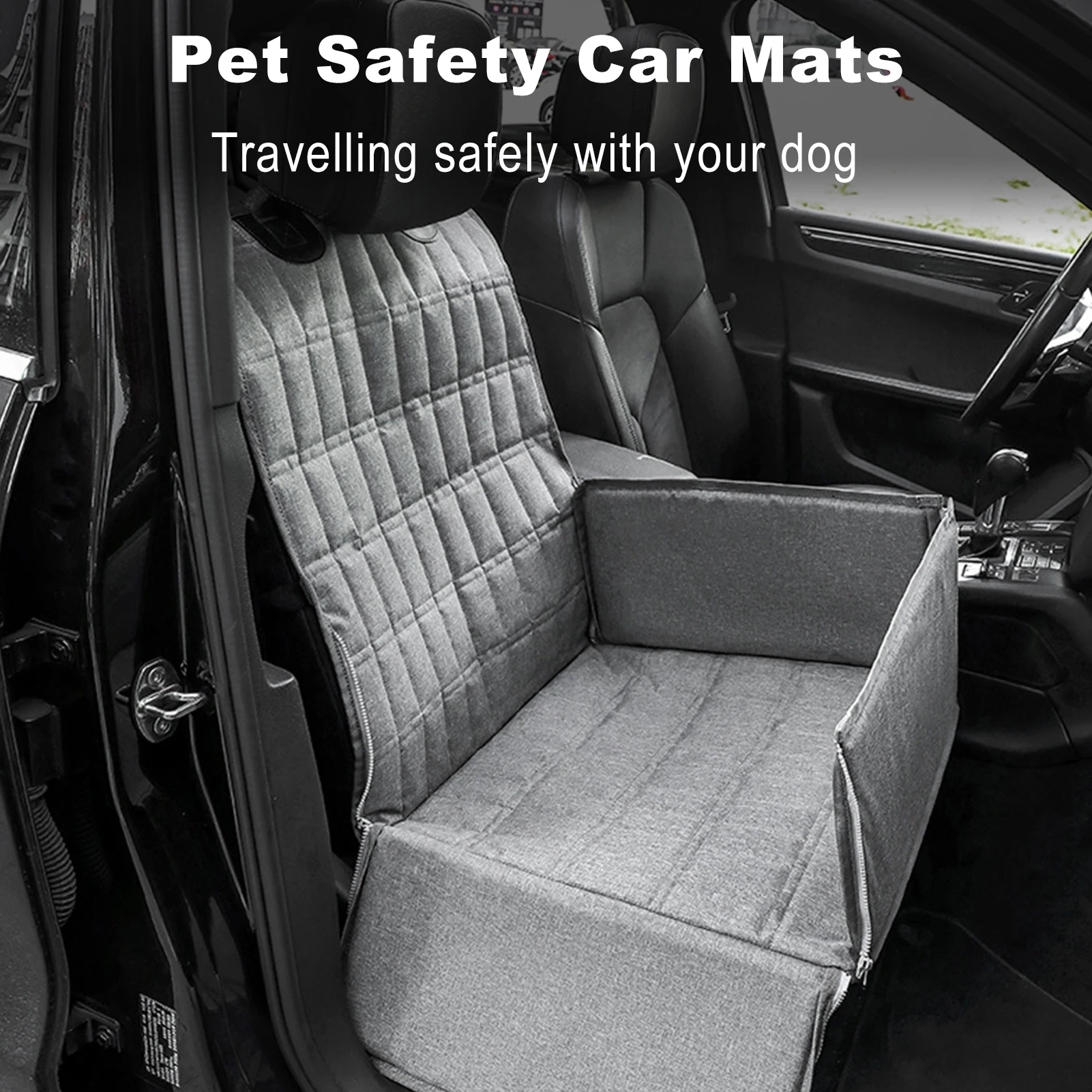 D2 Dog Car Seat Cover Pet Travel Cushion Carrier Mattress Waterproof Dog Car Seat Pad Mat Protector Middle Seat Armrest For Dogs