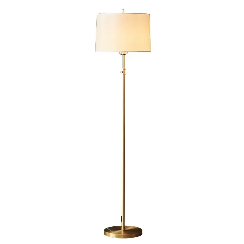 for Modern Iron Floor Lamp Gold Frame White Shade Filament LED Warm White Decorative Lighting for Living Room Home Hotel