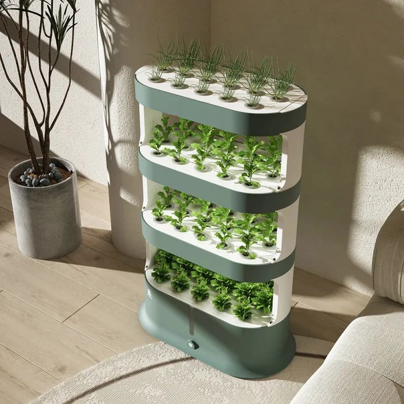 Growing Systems New Quality Indoor Garden Hydroponic ligent Vertical Farming Home Pump White Modern