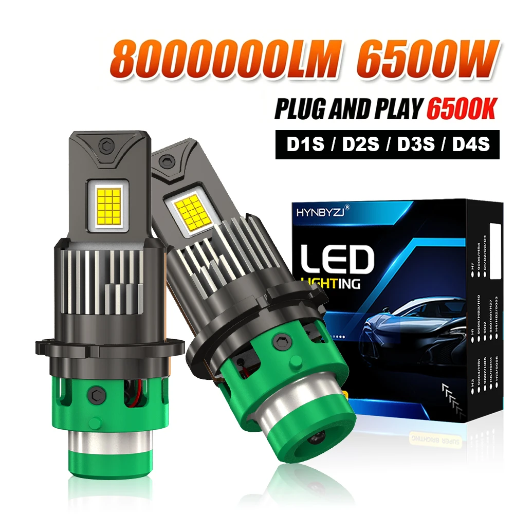 6500W D2S D4S D1S D3S LED Headlight Bulbs Canbus Wireless D2R D4R Car Lights HID Xenon 1:1 Turbo Led Auto Light Headlamp 12V
