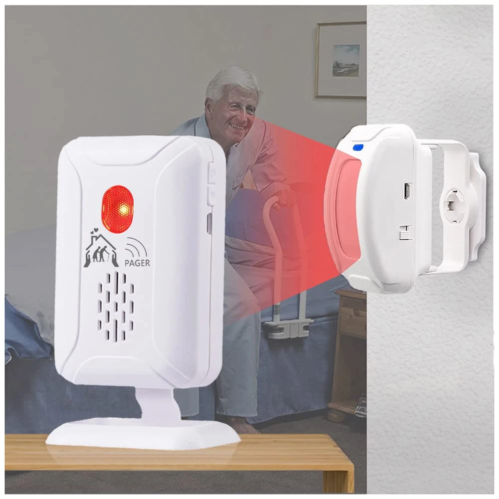 Elecpow Wireless Door And Window Alarm Sensor Welcome Chime LED Light Smart Off-Bed induction reminder 1 induction 1 ring